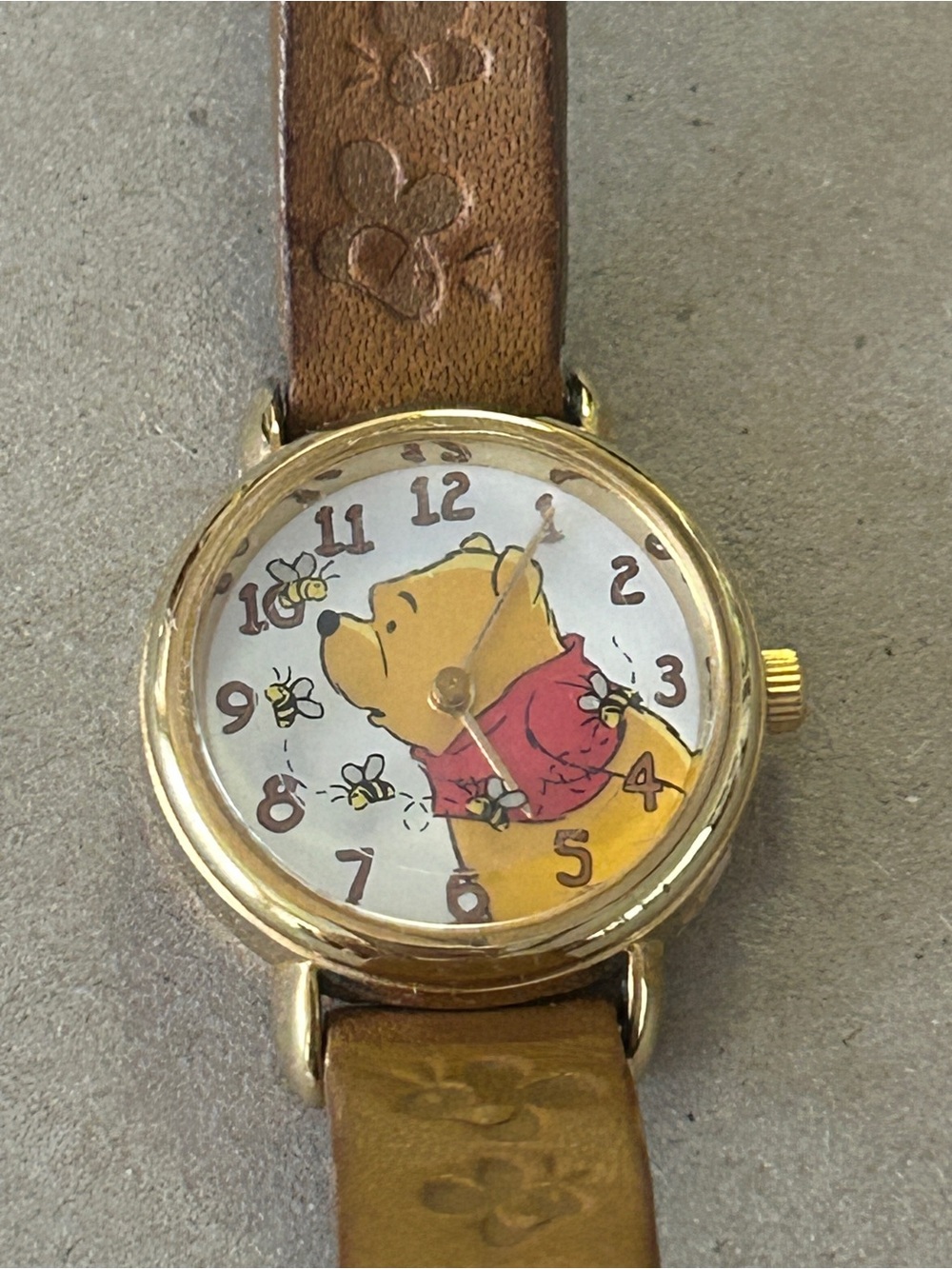 Rare Vintage Winnie the Pooh Timex Leather Watch